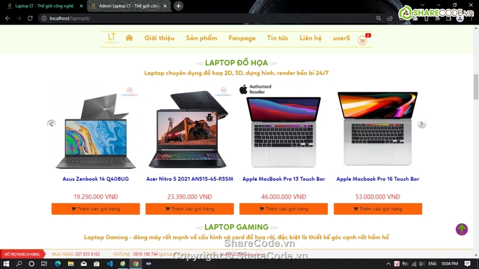 Code website bán Laptop,code website bán máy tính,full code website bán Laptop,code web bán laptop php